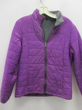 EUC Free Country Purple/Puffy Full Zipper Pockets Lined Collared Jacket Women M